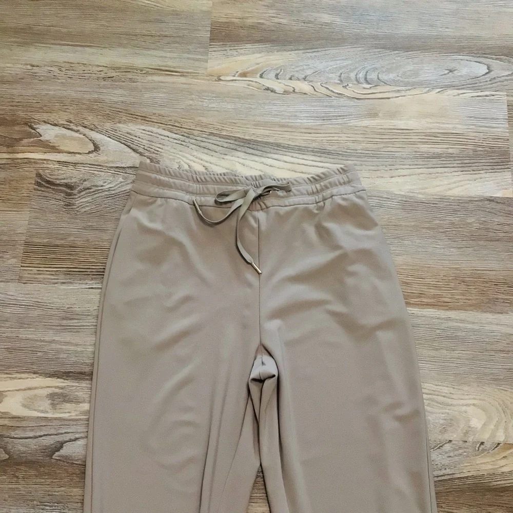 Joie Taupe High Rise Knit Pull On Split Hem Slim Tapered Leg Pants XS